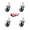 Service Caster 2 Inch Thermoplastic Rubber Wheel 1/2 Inch Threaded Stem Caster SCC, 4PK SCC-TS05S210-TPRS-121315-4 - alternate 3